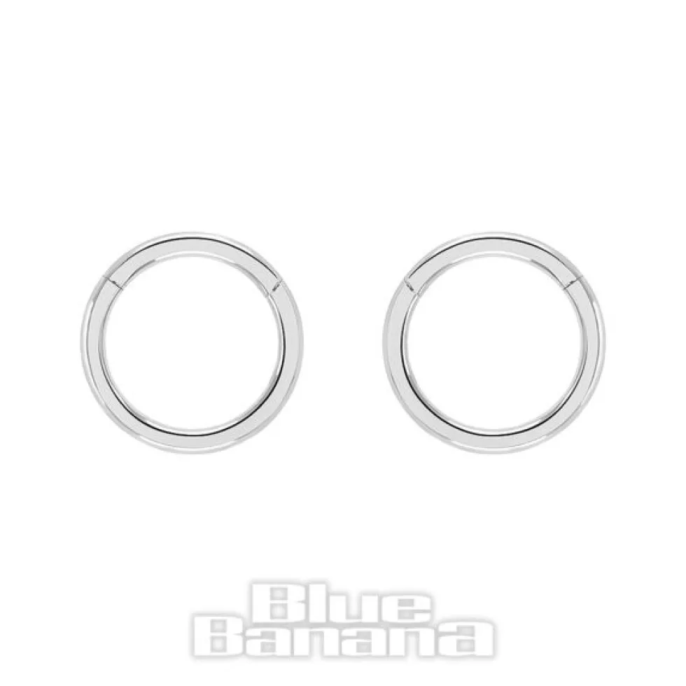 Blue Banana Surgical Steel 1.2 x 8mm Hinged Segment Ring (2 Pack)
