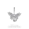 Blue Banana Surgical Steel 1.6x10mm Zirconia Butterfly Navel Bar (Crystal)