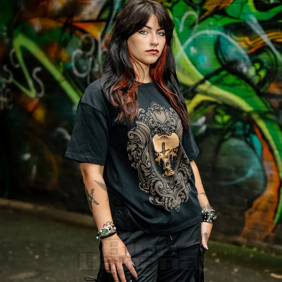 Blue Banana Sword & Skulls T-Shirt (Black)