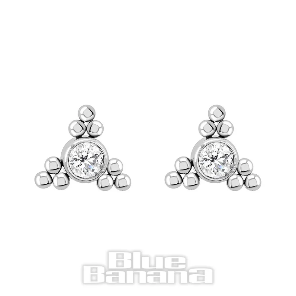 Blue Banana Titanium Triangle Threadless Top Set (Silver)