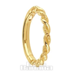 Blue Banana Twist 14K Gold 1.2 x 8mm Hinged Segment Ring (Gold)