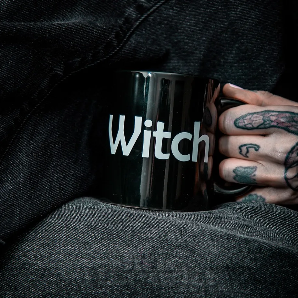 Blue Banana Witch Mug (Black)