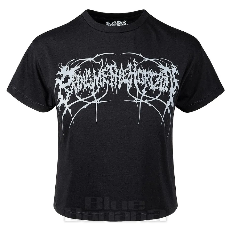 Bring Me The Horizon Official Metal Logo Genxsis Crop T Shirt (Black)
