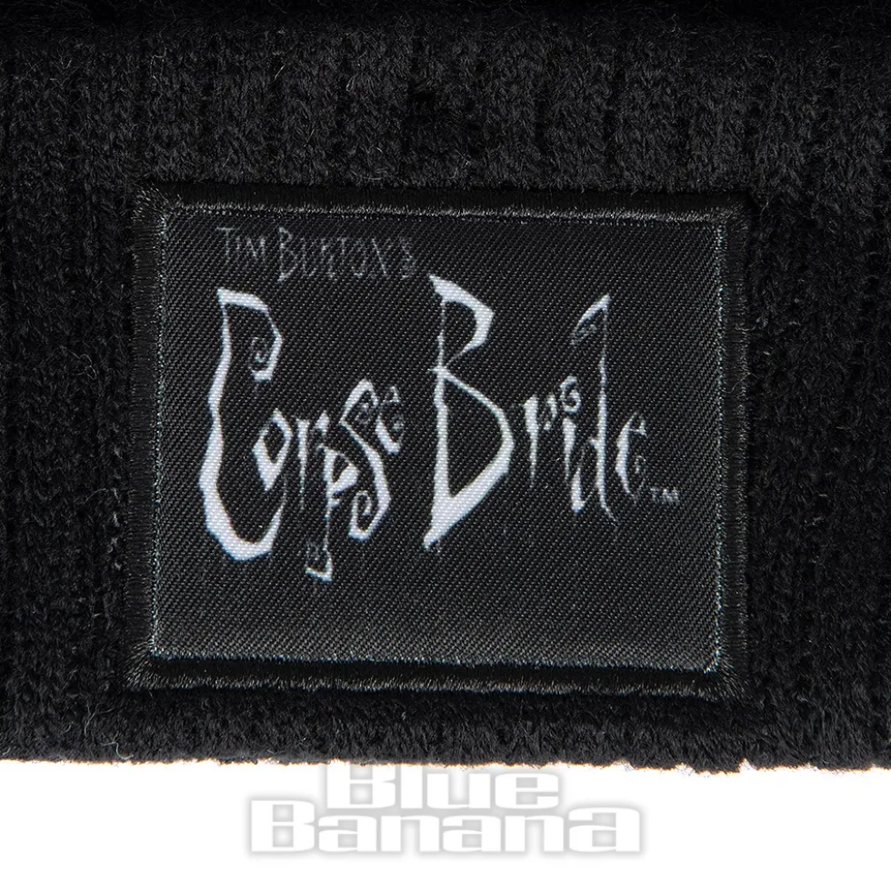 Corpse Bride Skeleton Bobble Hat (Black/White)