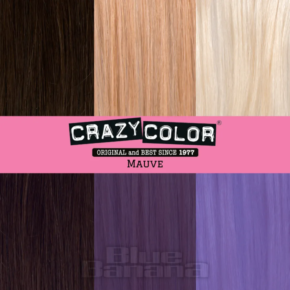 Crazy Color Semi-Permanent Hair Dye 4 Pack 100ml (Ice Mauve)