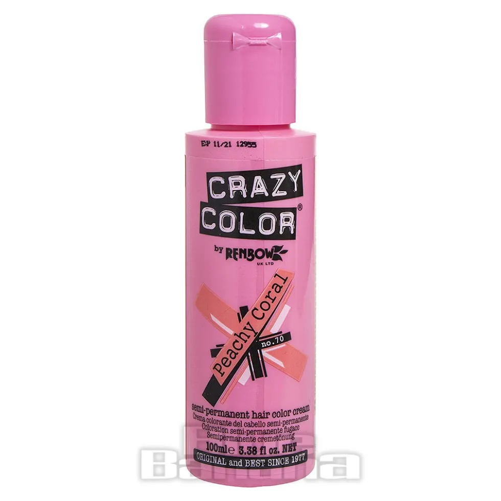 Crazy Color Semi-Permanent Hair Dye 100ml (Peachy Coral)