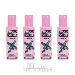 Crazy Color Semi-Permanent Hair Dye 4 Pack 100ml (Pine Green)
