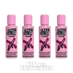 Crazy Color Semi-Permanent Hair Dye 4 Pack 100ml (Cyclamen Red)