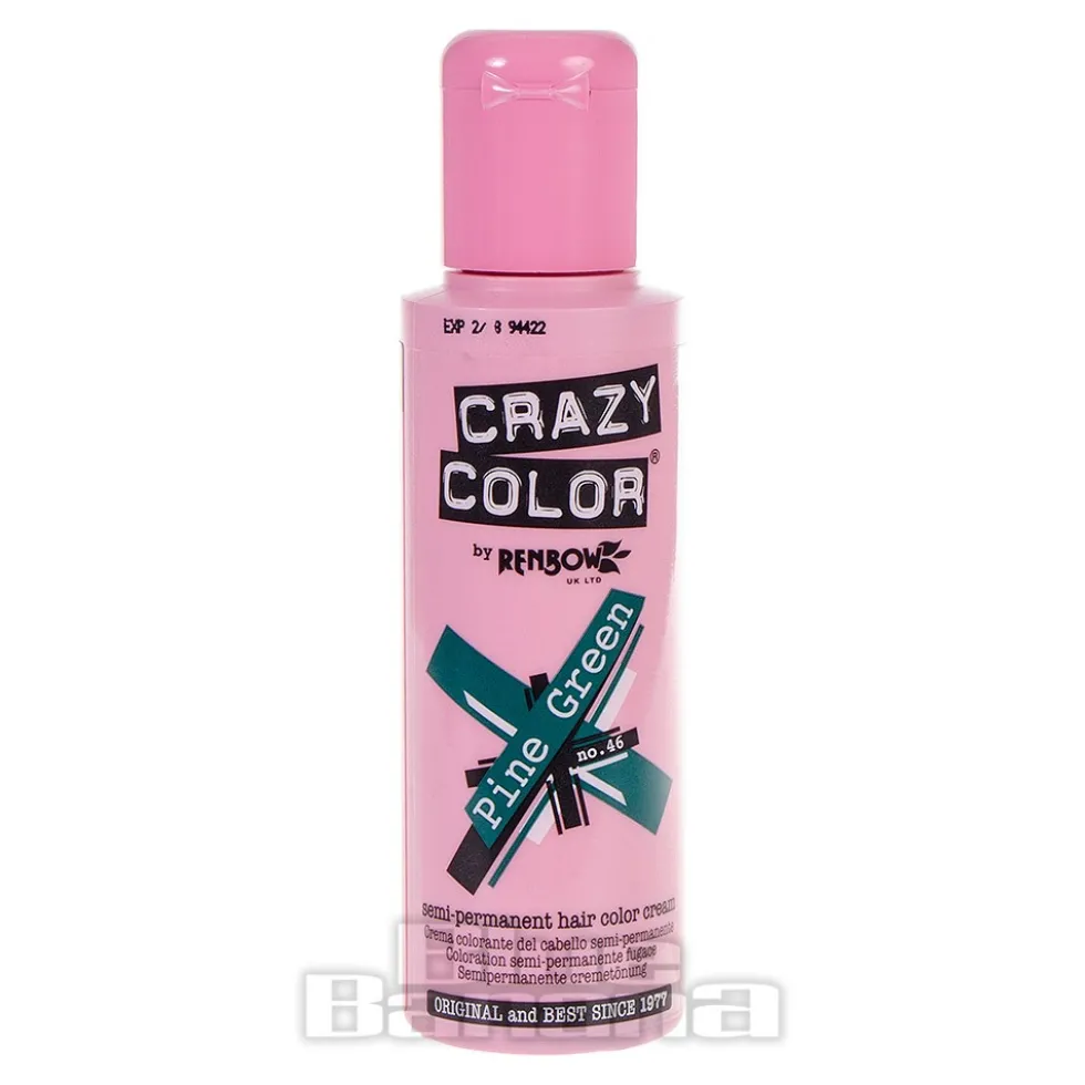 Crazy Color Semi-Permanent Hair Dye 100ml (Pine Green)