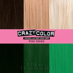 Crazy Color Semi-Permanent Hair Dye 100ml (Pine Green)