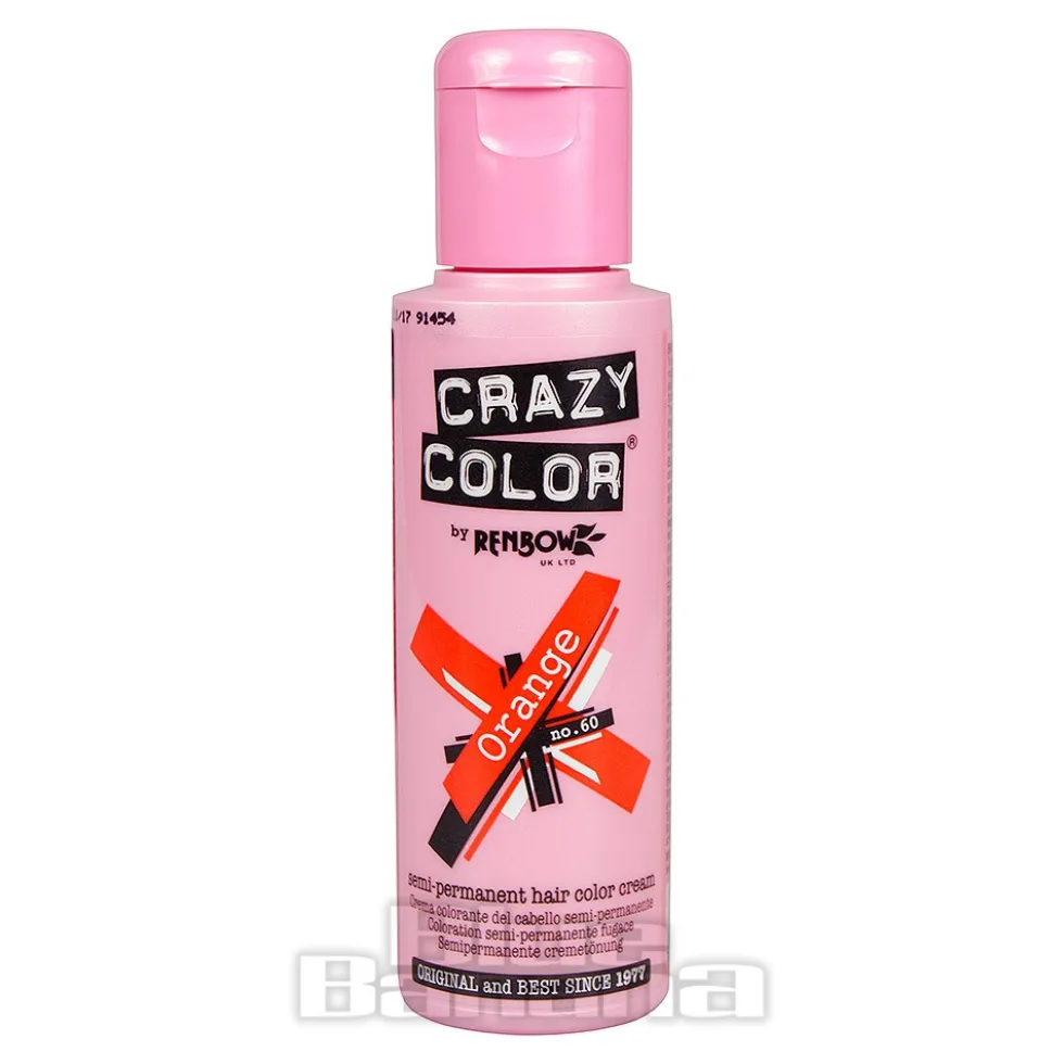 Crazy Color Semi-Permanent Hair Dye 100ml (Orange)