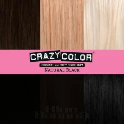 Crazy Color Semi-Permanent Hair Dye 100ml (Natural Black)