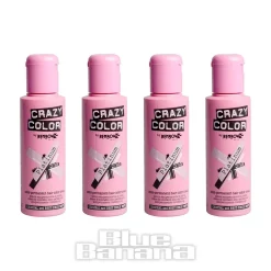 Crazy Color Semi-Permanent Hair Dye 4 Pack 100ml (Platinum)