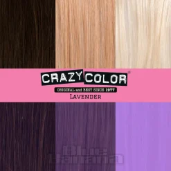 Crazy Color Semi-Permanent Hair Dye 4 Pack 100ml (Lavender)