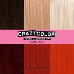 Crazy Color Semi-Permanent Hair Dye 100ml (Coral Red)