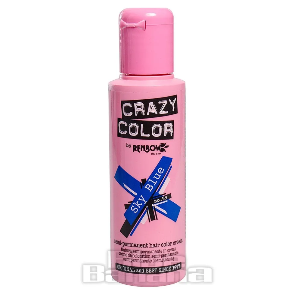 Crazy Color Semi-Permanent Hair Dye 100ml (Sky Blue)