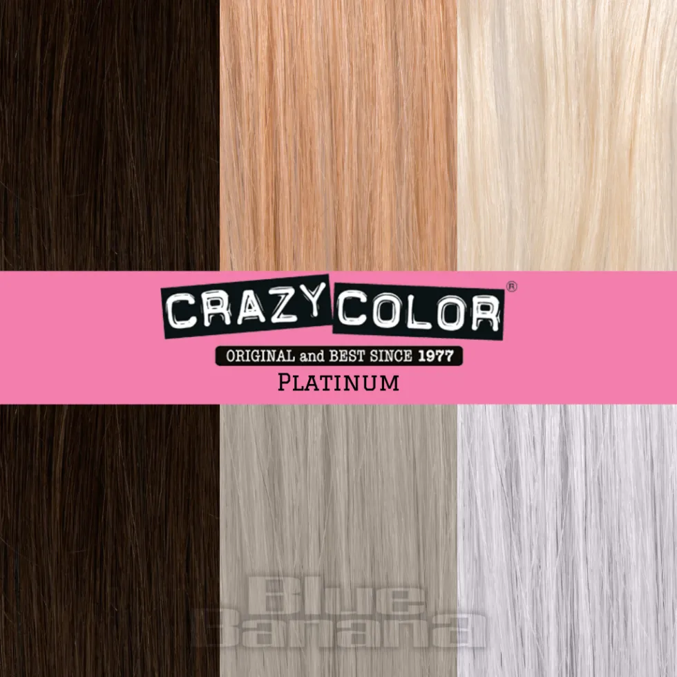 Crazy Color Semi-Permanent Hair Dye 100ml (Platinum)