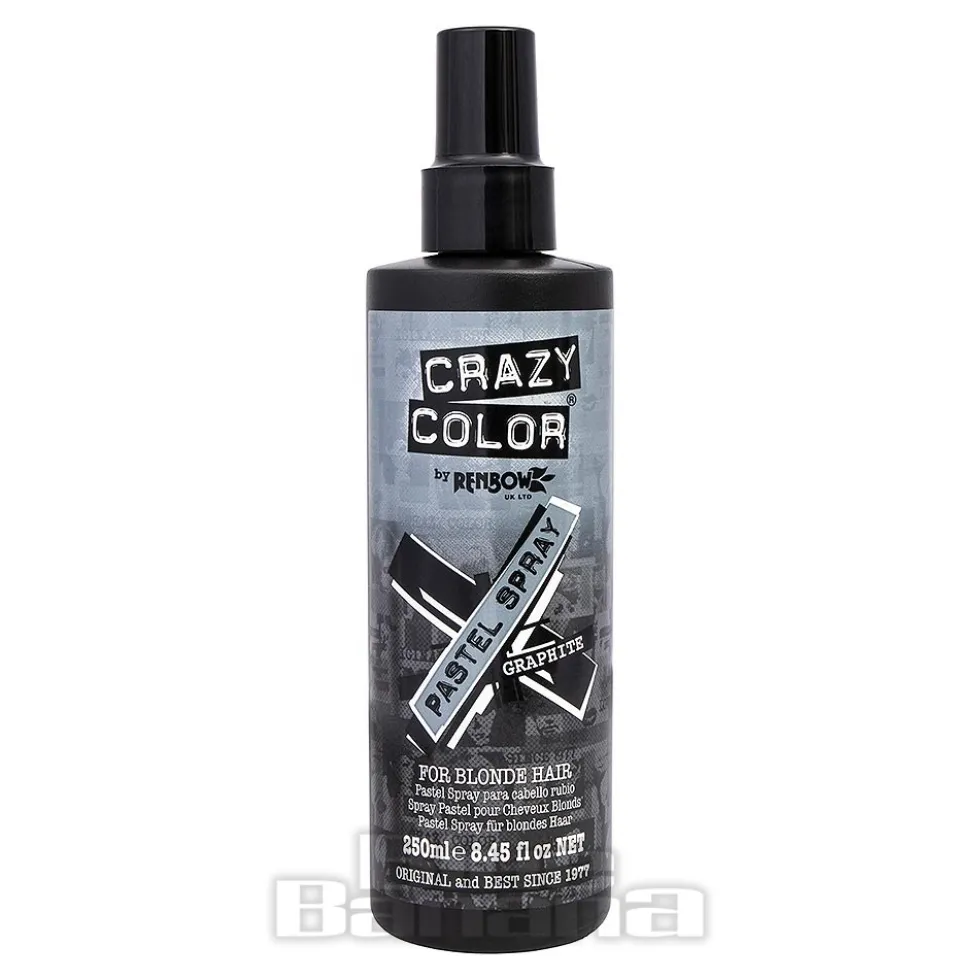 Crazy Color Temporary Pastel Hair Spray 250ml (Graphite)