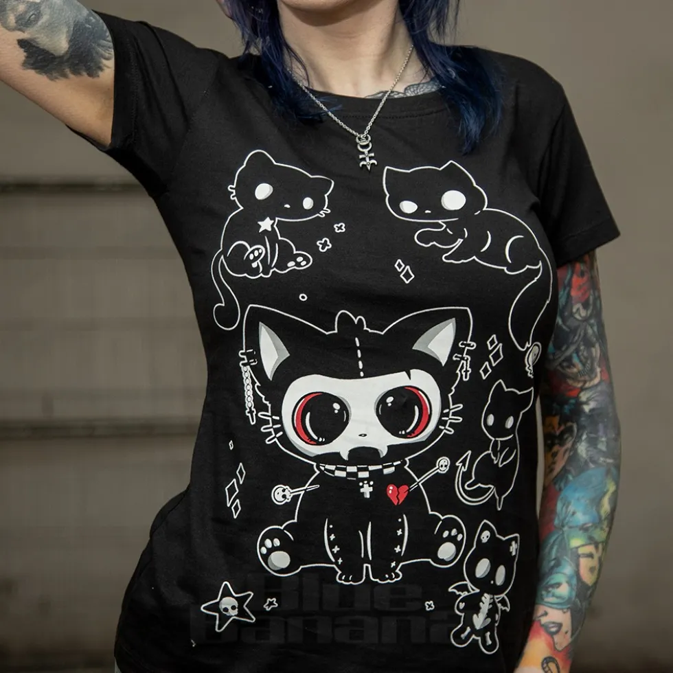 Cupcake Cult Phantom Kitty T-Shirt (Black)
