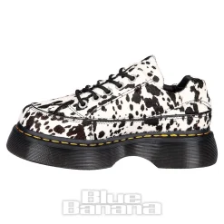 Dr Martens Buzz 5 Eye Dalmatian Shoe (Black & Cream)