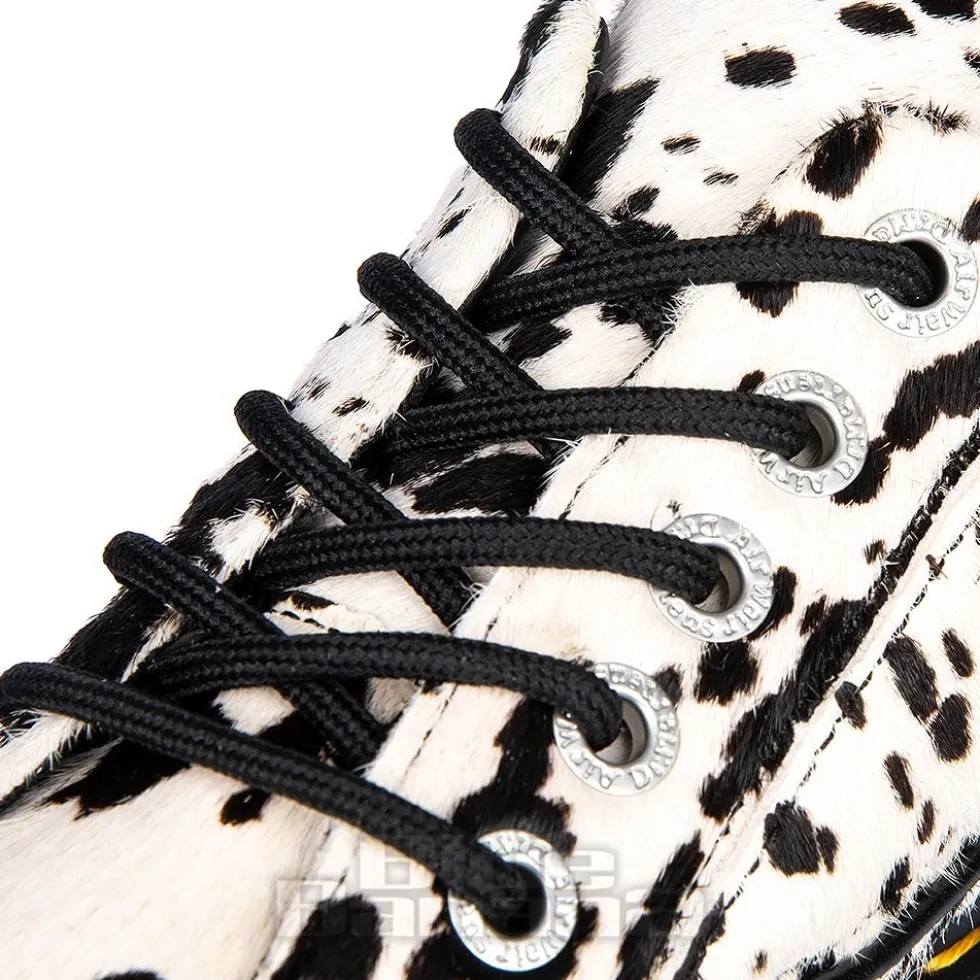 Dr Martens Buzz 5 Eye Dalmatian Shoe (Black & Cream)