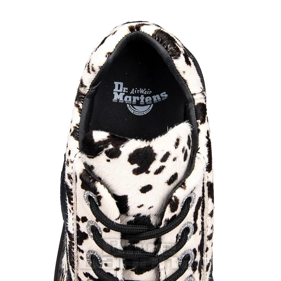 Dr Martens Buzz 5 Eye Dalmatian Shoe (Black & Cream)