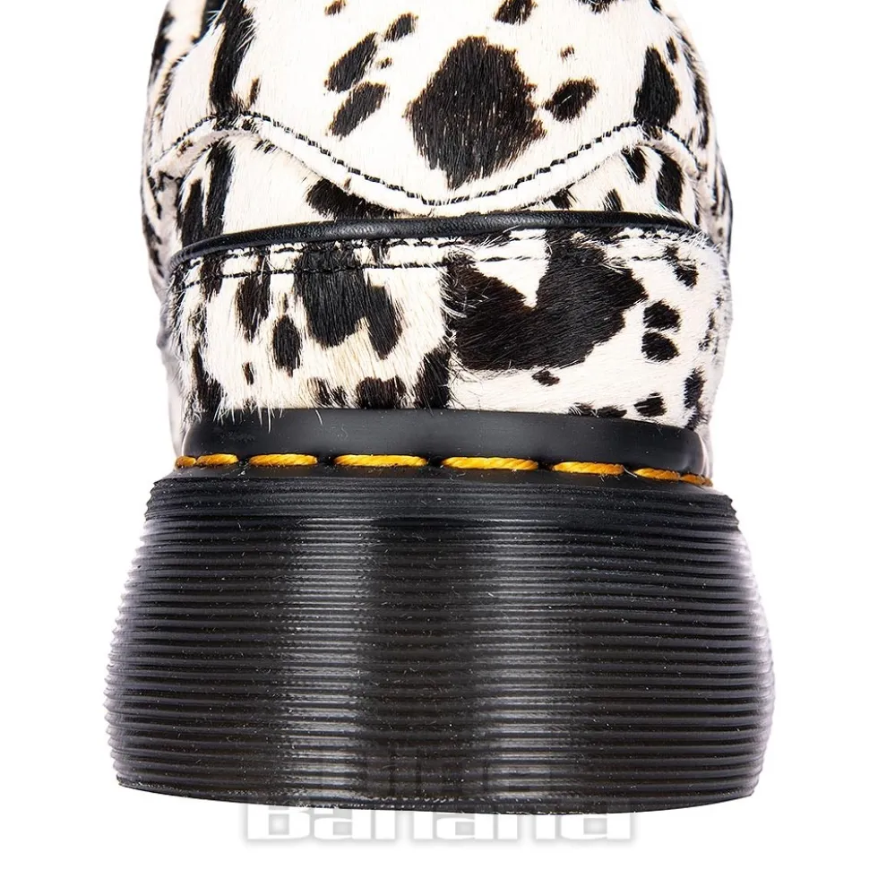 Dr Martens Buzz 5 Eye Dalmatian Shoe (Black & Cream)