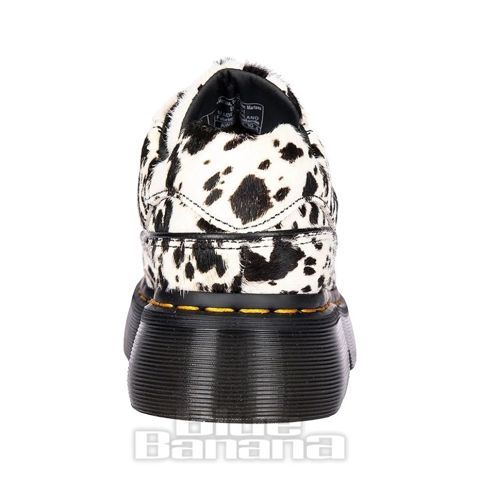 Dr Martens Buzz 5 Eye Dalmatian Shoe (Black & Cream)