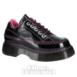 Dr Martens Buzz Patent Shoe (Black/Pink)