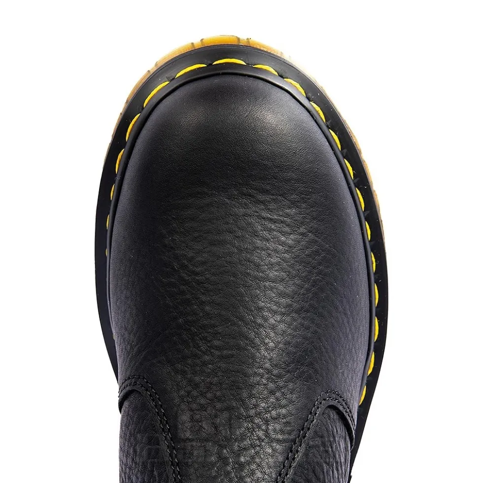Dr Martens 2976 Grizzly Faux Fur Chelsea Boots (Black)