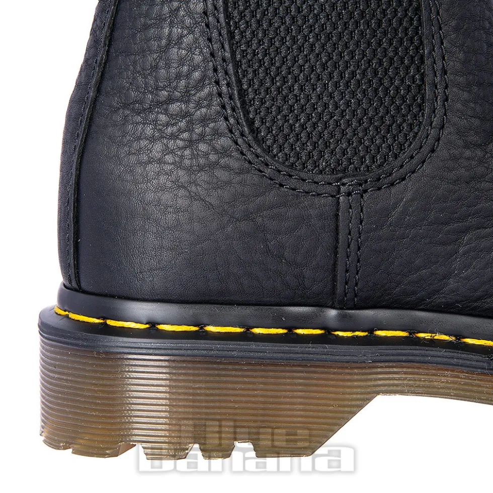 Dr Martens 2976 Grizzly Faux Fur Chelsea Boots (Black)