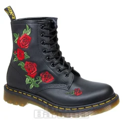 Dr Martens 1460 Vonda Roses Boots (Black/Red)