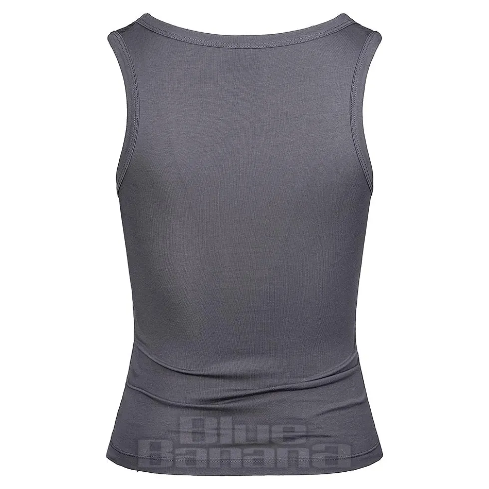 Ed Hardy NYC Diamante Crop Vest (Charcoal)