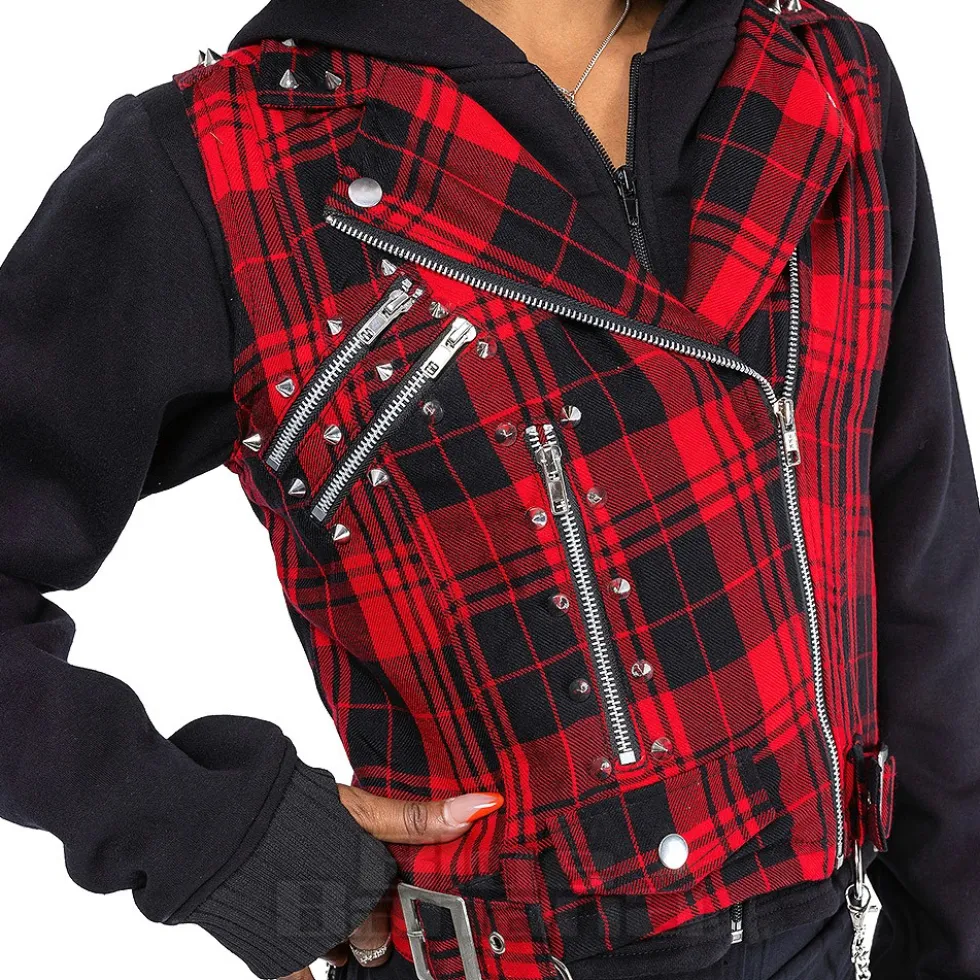 Heartless Evilyn Check Jacket (Red/Black)
