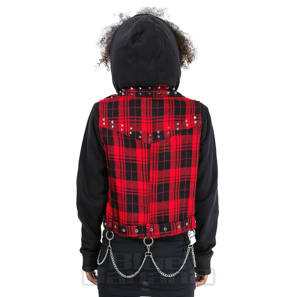 Heartless Evilyn Check Jacket (Red/Black)