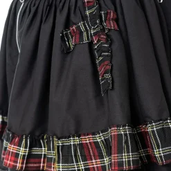 Heartless Graveyard Check Skirt (Black)