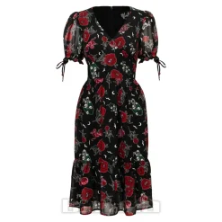 Hell Bunny Blooming Elle Dress (Black)