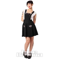 Hell Bunny Cupid Pinafore Dress (Black)