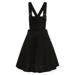 Hell Bunny Dakota Pinafore Dress (Black)
