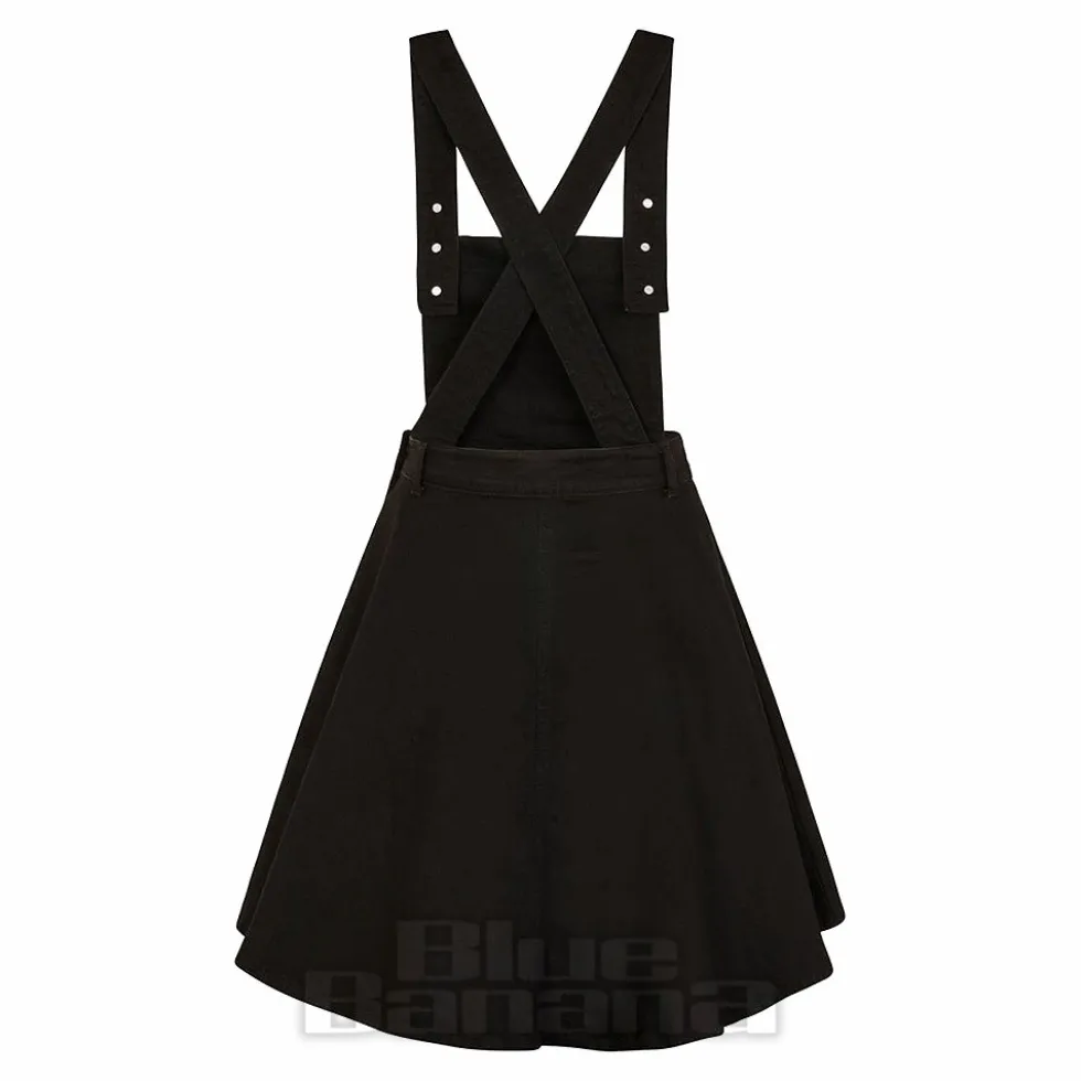 Hell Bunny Dakota Pinafore Dress (Black)