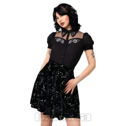 Hell Bunny Danica Blouse (Black)