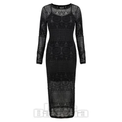 Hell Bunny Mea Culpa Midi Dress (Black)
