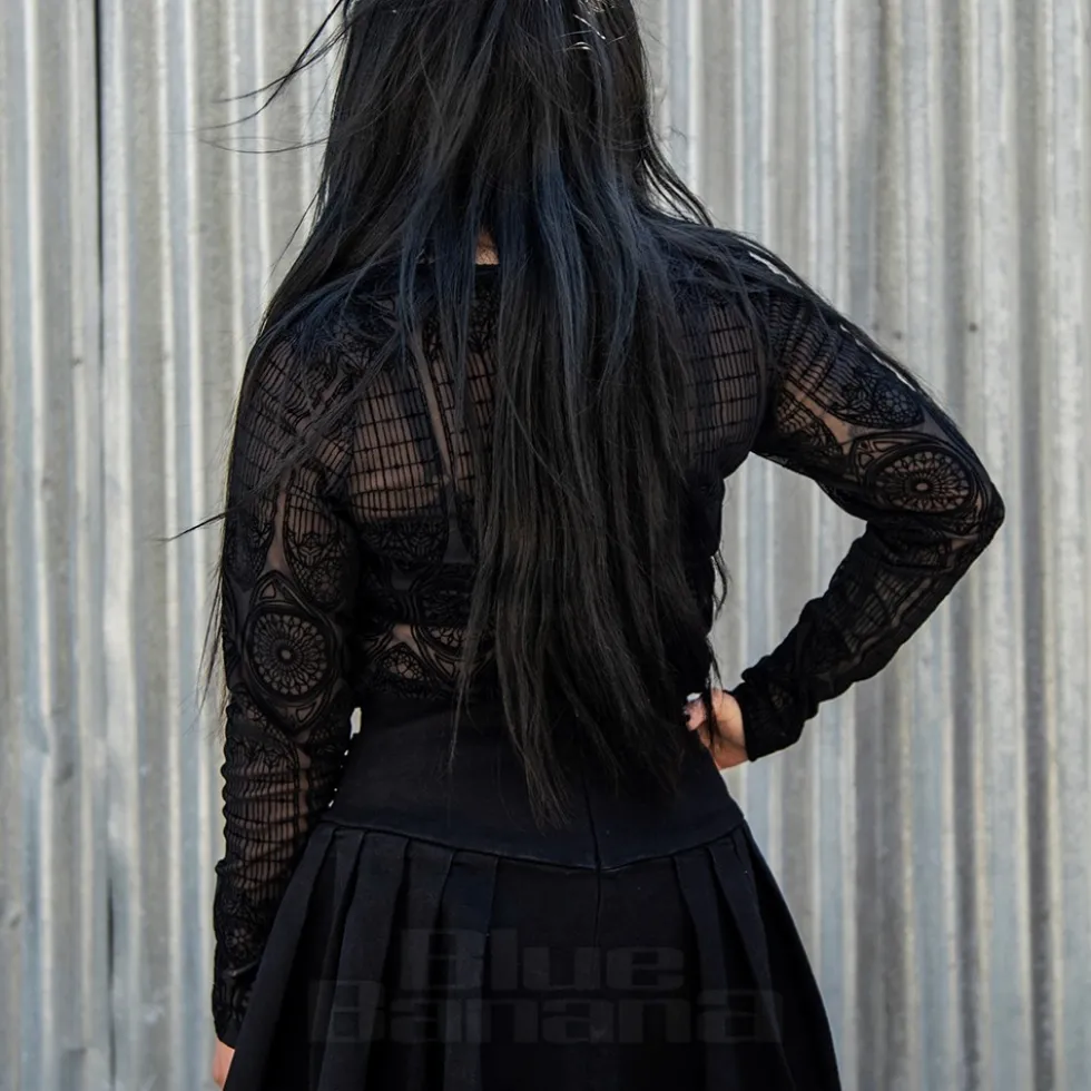 Hell Bunny Mea Culpa Top (Black)