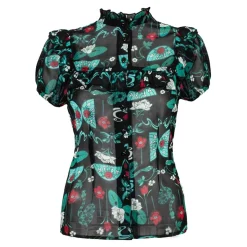 Hell Bunny Medea Blouse (Black)