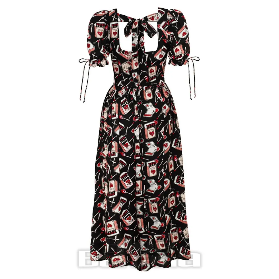 Hell Bunny Perfect Match Maxi Dress (Black)