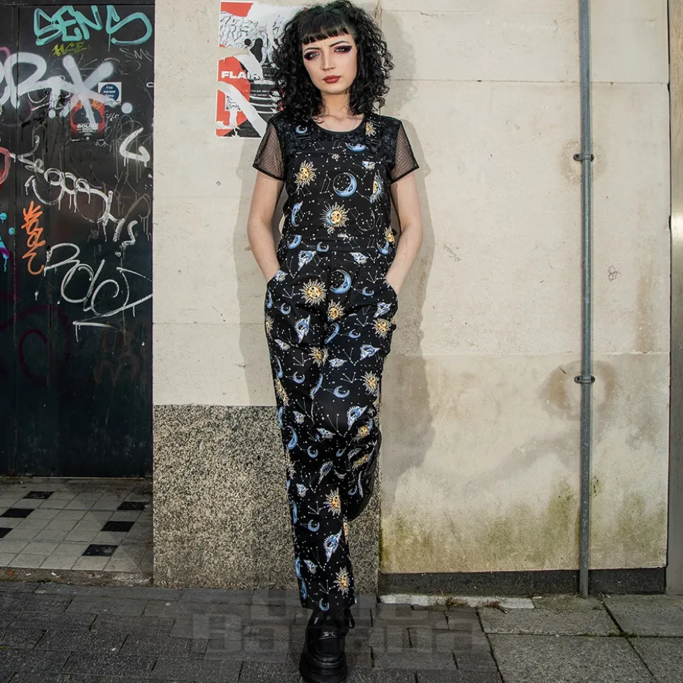Hell Bunny Solaris Dungarees (Black)