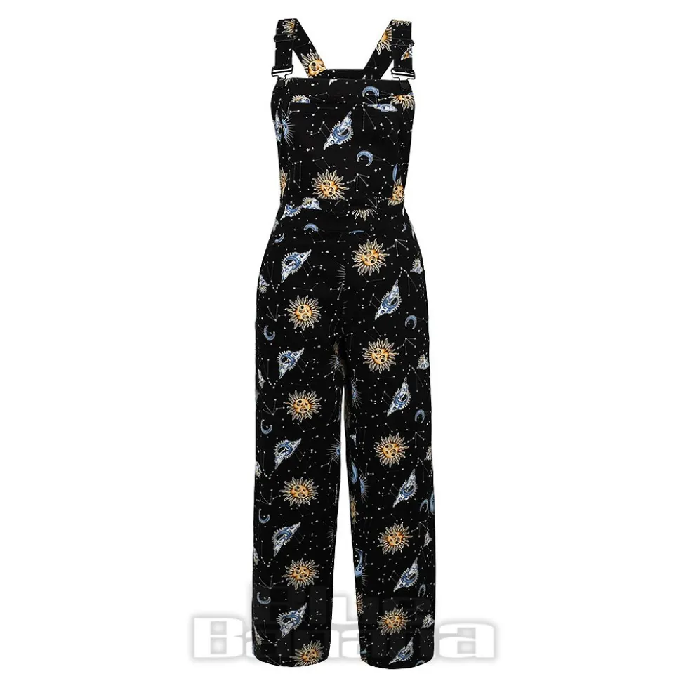 Hell Bunny Solaris Dungarees (Black)