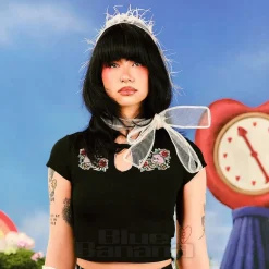 Hell Bunny X Care Bear Cheer Bear Top (Black)