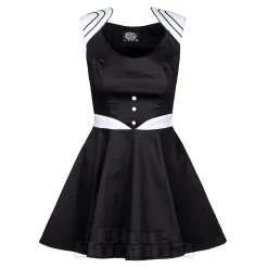 H&R London Empire Line Dress (Black/White)