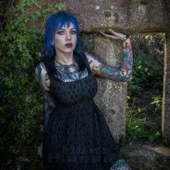 Killstar Mortalis Mini Dress (Charcoal)